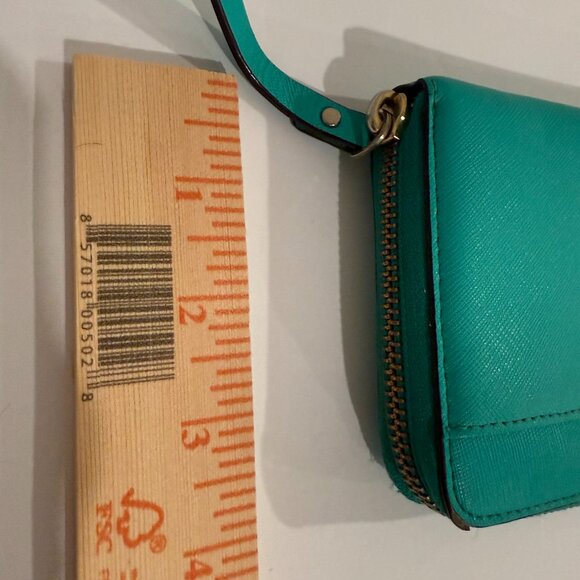 Kate Spade New York Zip Around Continental Wallet Green/Turquoise - Picture 4 of 10